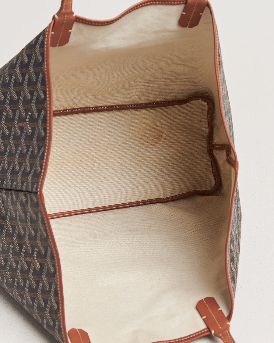 Herre | Goyard Pre-Owned Saint Louis PM Coated Canvas Tote Bag Brown | Goyard Pre-Owned | Saint Louis PM Coated Canvas Tote Bag Brown