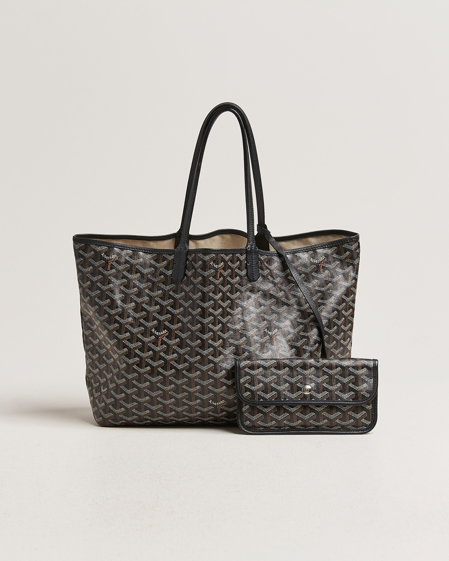 Herre | Goyard Pre-Owned Saint Louis PM Coated Canvas Tote Bag Black | Goyard Pre-Owned | Saint Louis PM Coated Canvas Tote Bag Black