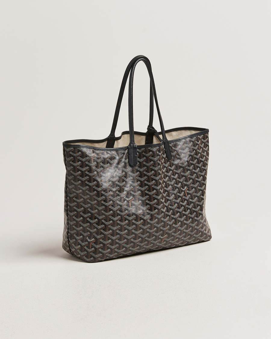 Herre | Goyard Pre-Owned Saint Louis PM Coated Canvas Tote Bag Black | Goyard Pre-Owned | Saint Louis PM Coated Canvas Tote Bag Black