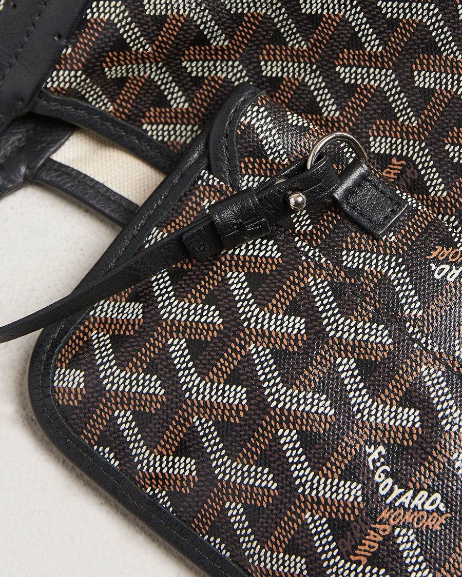 Herre | Goyard Pre-Owned Saint Louis PM Coated Canvas Tote Bag Black | Goyard Pre-Owned | Saint Louis PM Coated Canvas Tote Bag Black