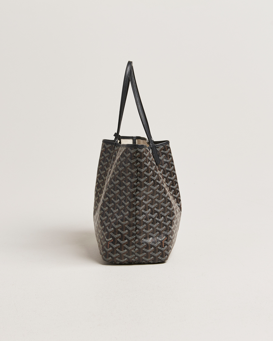 Herre | Goyard Pre-Owned Saint Louis PM Coated Canvas Tote Bag Black | Goyard Pre-Owned | Saint Louis PM Coated Canvas Tote Bag Black