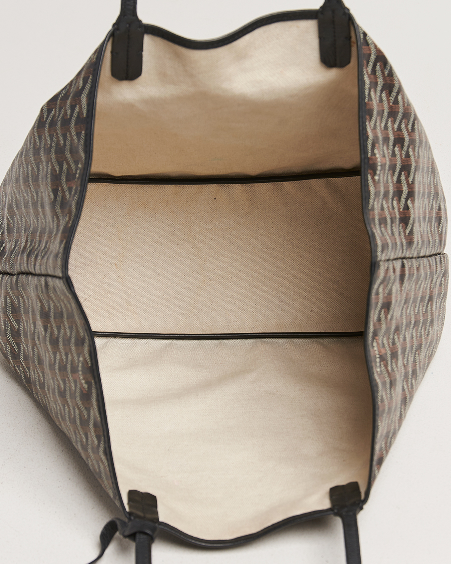 Herre | Goyard Pre-Owned Saint Louis PM Coated Canvas Tote Bag Black | Goyard Pre-Owned | Saint Louis PM Coated Canvas Tote Bag Black
