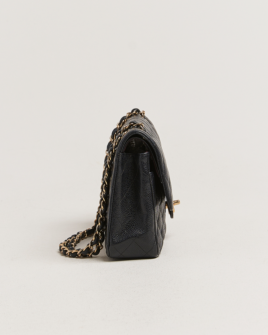 Herre | Chanel Pre-Owned Classic Medium Double Flap Bag Black Caviar | Chanel Pre-Owned | Classic Medium Double Flap Bag Black Caviar