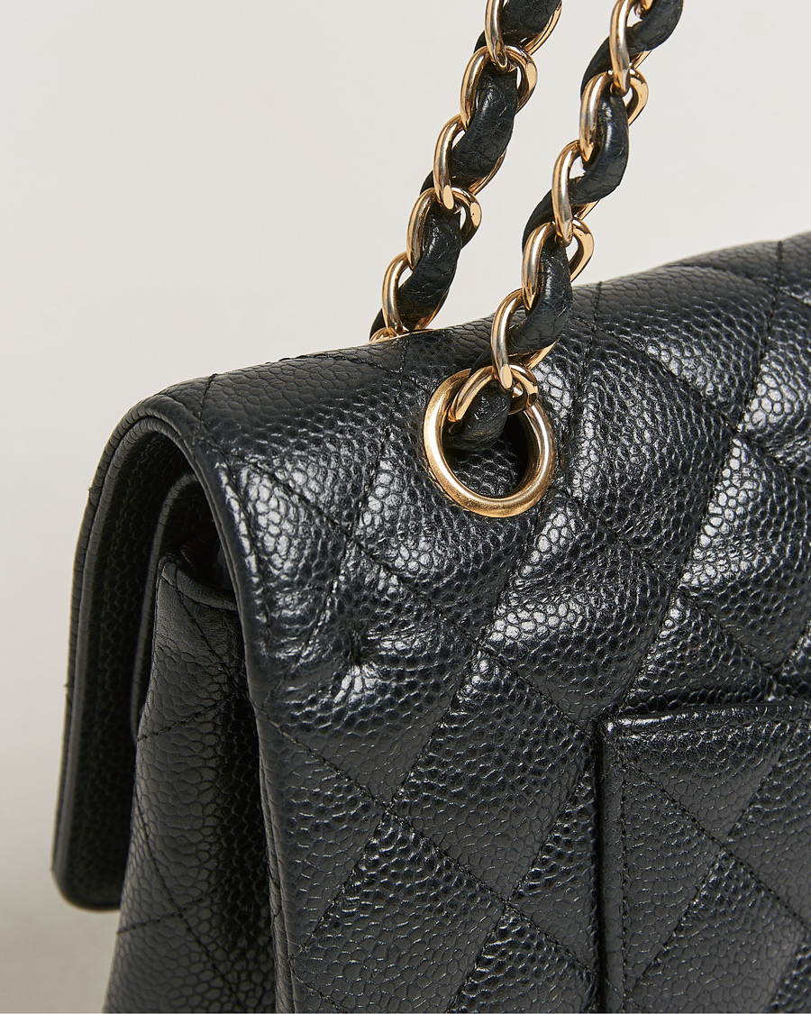 Herre | Chanel Pre-Owned Classic Medium Double Flap Bag Black Caviar | Chanel Pre-Owned | Classic Medium Double Flap Bag Black Caviar