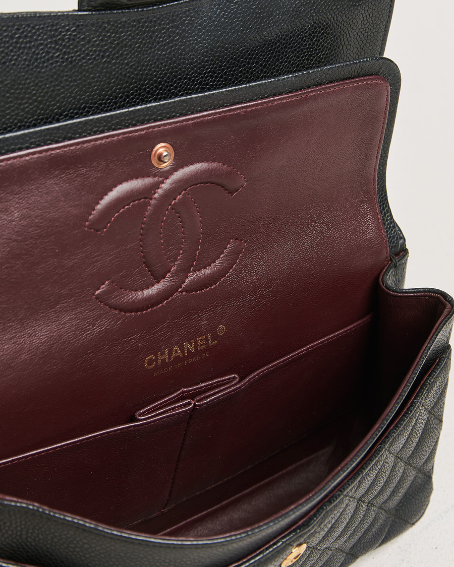 Herre | Chanel Pre-Owned Classic Medium Double Flap Bag Black Caviar | Chanel Pre-Owned | Classic Medium Double Flap Bag Black Caviar