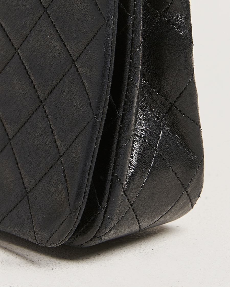 Herre | Chanel Pre-Owned Matelassé Single Full Flap Bag Black | Chanel Pre-Owned | Matelassé Single Full Flap Bag Black