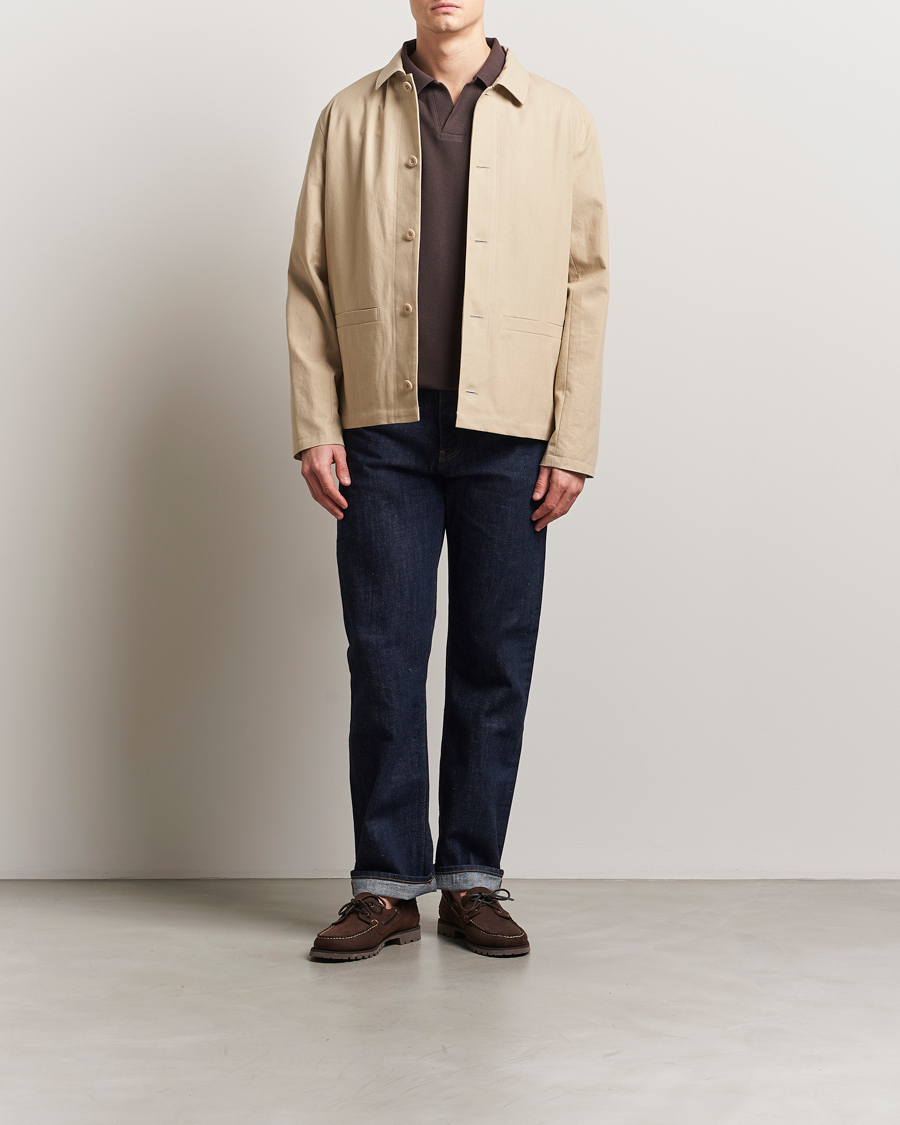 Herre | Jakker | A.P.C. | Rodney Textured Cotton Overshirt Beige