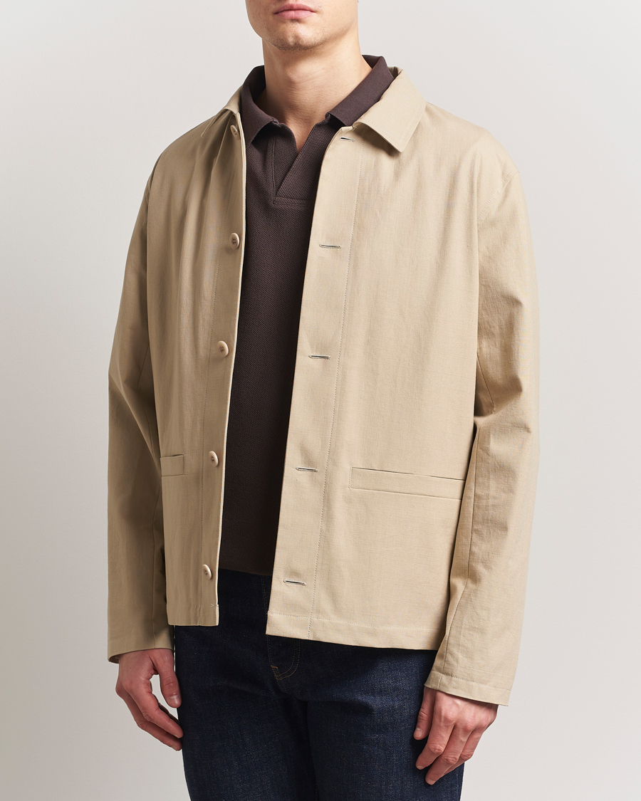 Herre | Jakker | A.P.C. | Rodney Textured Cotton Overshirt Beige
