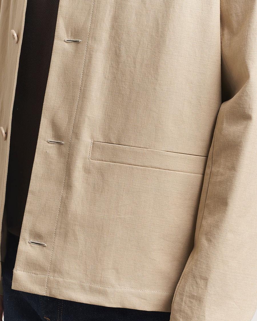Herre | Jakker | A.P.C. | Rodney Textured Cotton Overshirt Beige