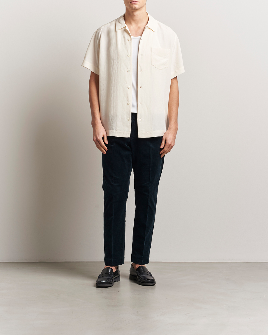 Herre | Skjorter | A.P.C. | Roy Woven Short Sleeve Shirt Ecru