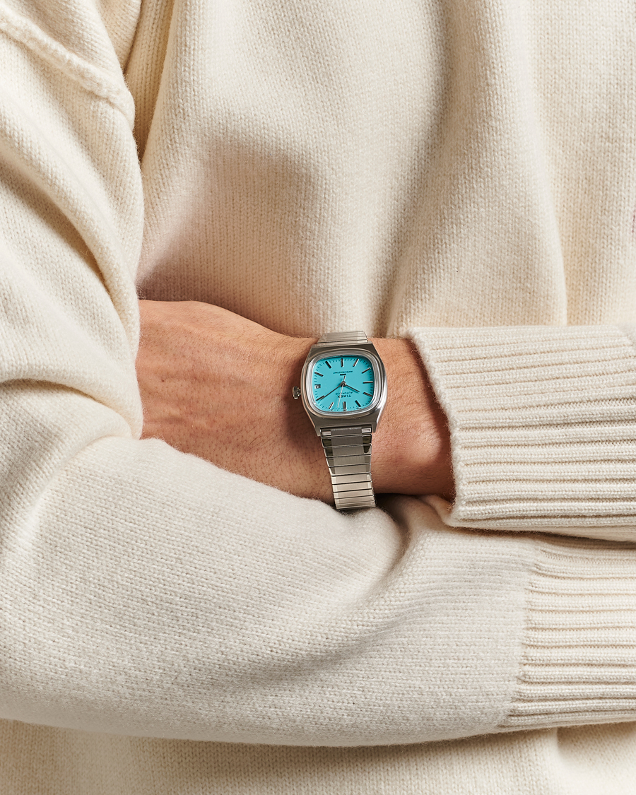 Herre | Timex Men's Automatic Steel 34mm Aquamarine Dial | Timex | Men's Automatic Steel 34mm Aquamarine Dial