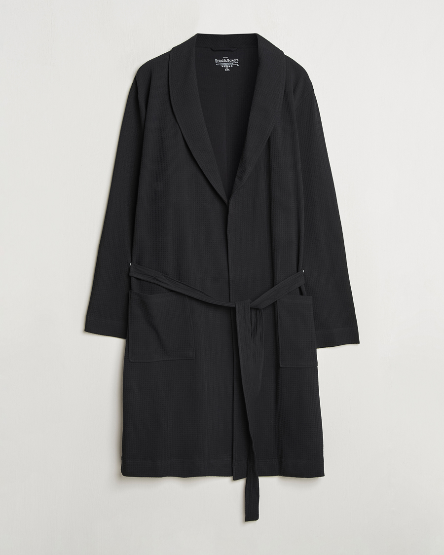 Herre | Pyjamas & Morgenkåber | Bread & Boxers | Waffle Robe Black