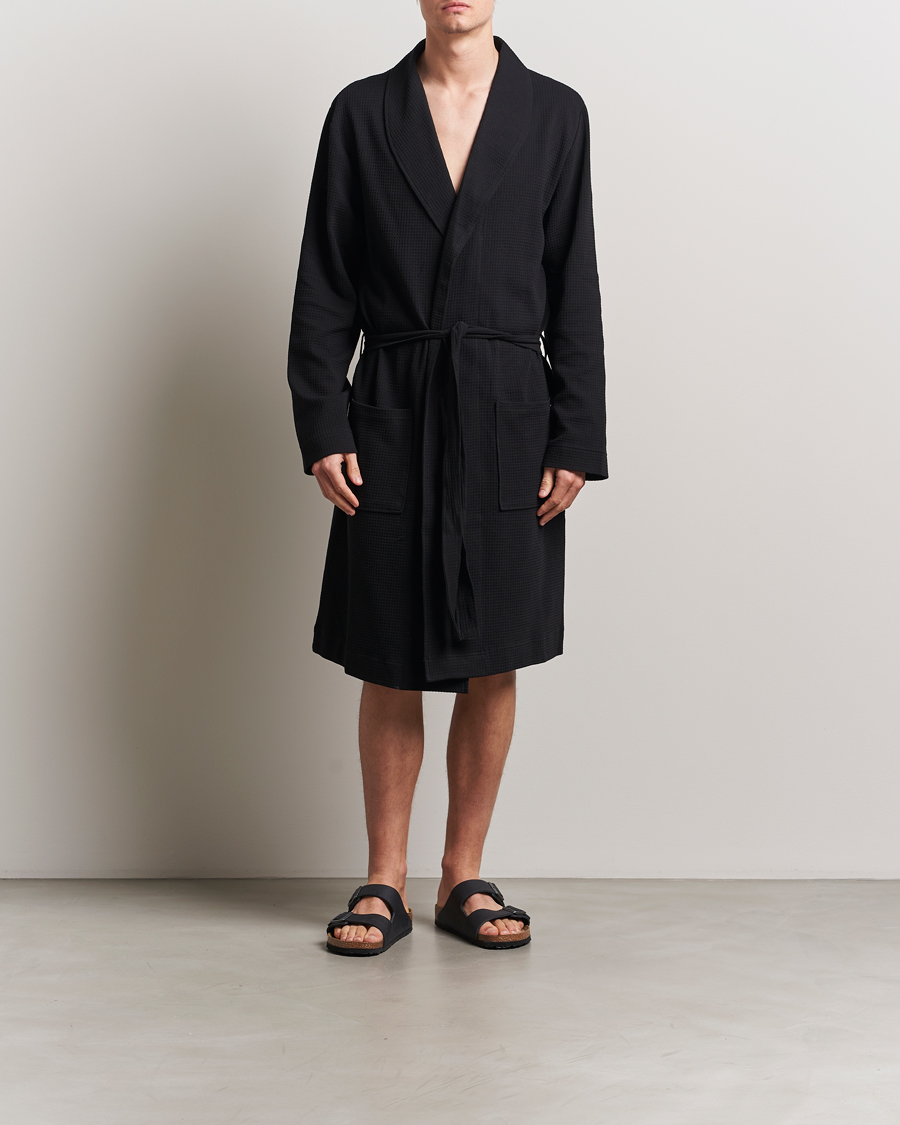 Herre | Pyjamas & Morgenkåber | Bread & Boxers | Waffle Robe Black