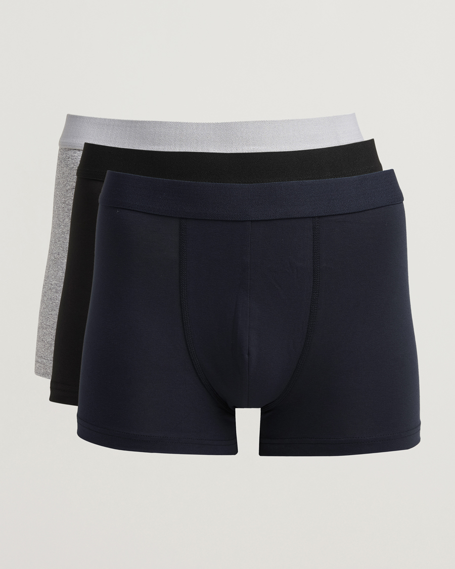 Herre | Undertøj | Bread & Boxers | 3-Pack Boxer Brief Grey/Navy/Black