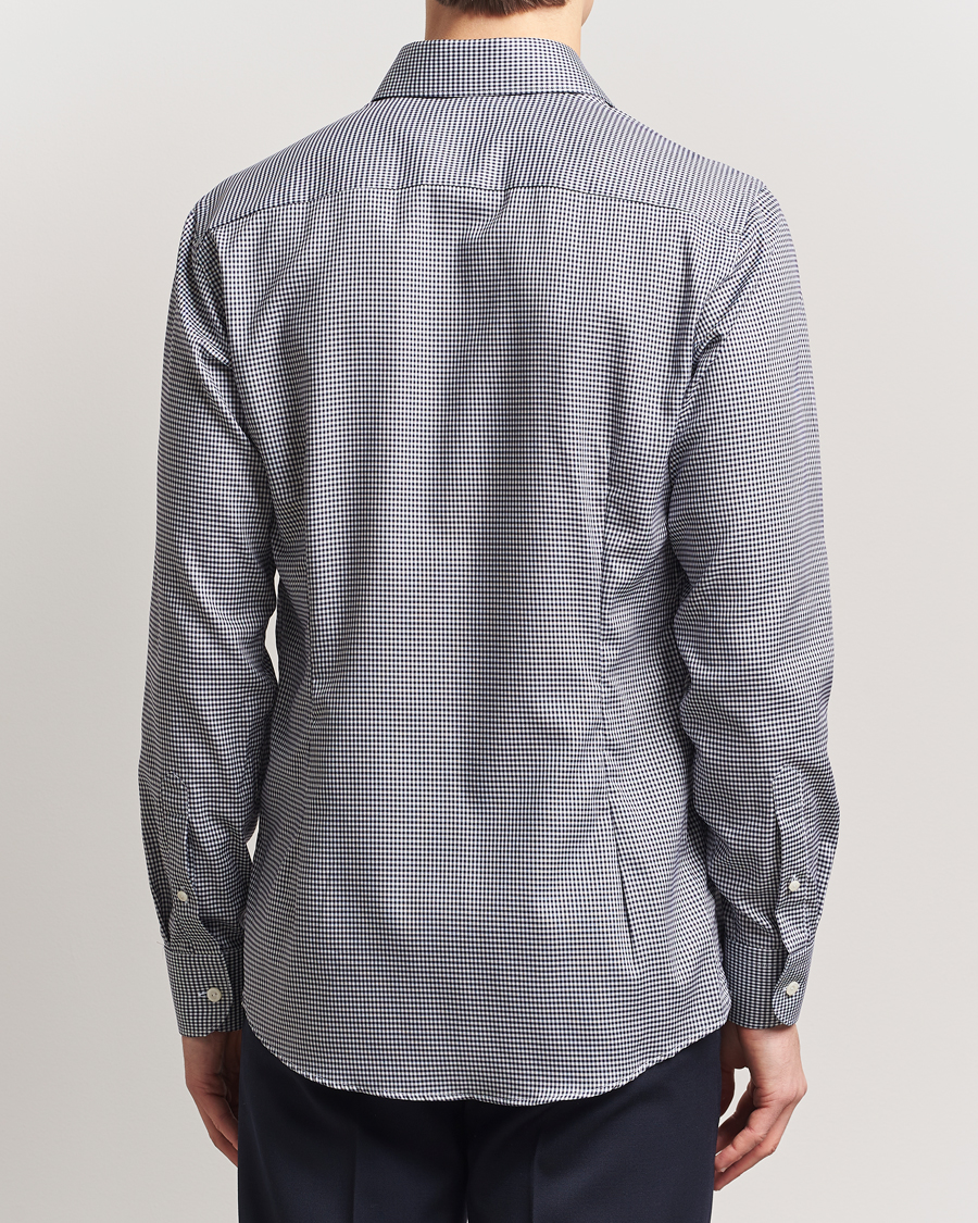 Herre | Skjorter | Eton | Slim Fit Checked Signature Shirt Dark Blue/White