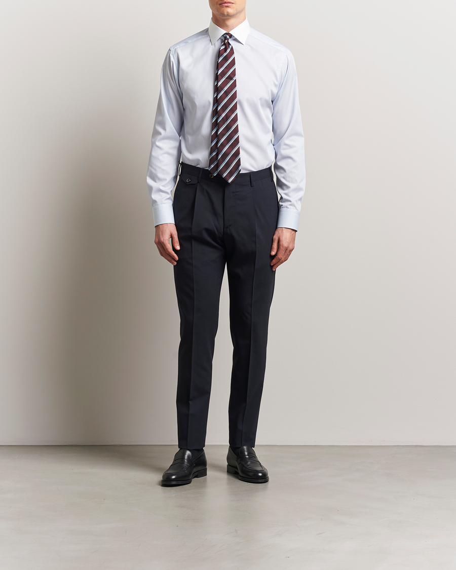 Herre | Skjorter | Eton | Slim Fit Fine Twill Shirt Light Blue