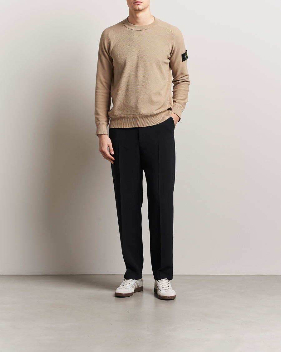 Herre | Trøjer | Stone Island | Micro Stitch Organic Cotton Crew Biscuit