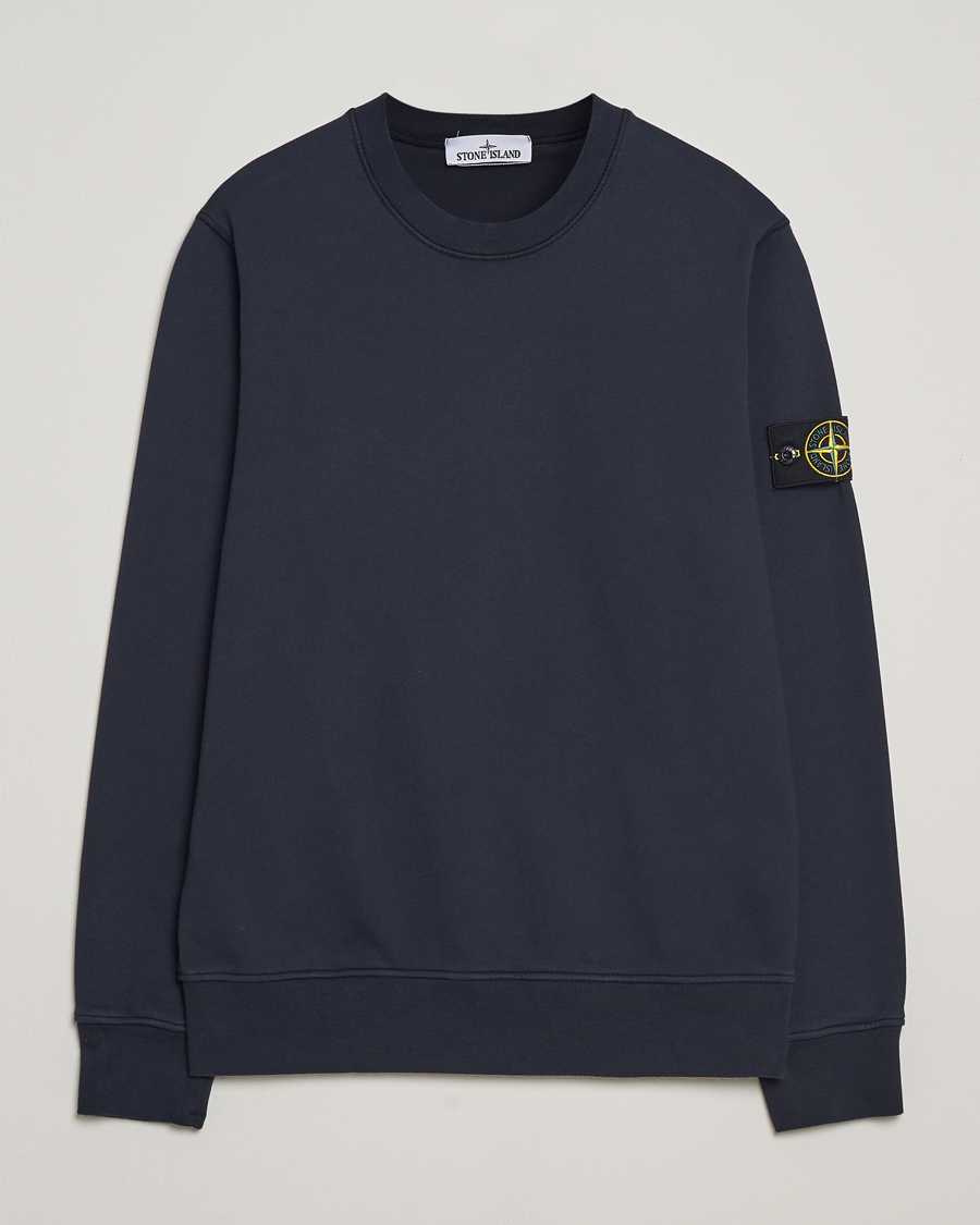 Herre | Trøjer | Stone Island | Garment Dyed Fleece Sweatshirt Navy Blue