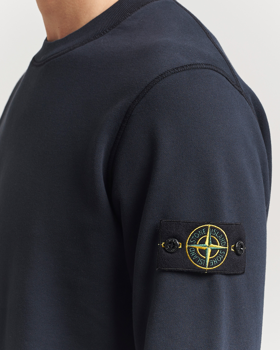 Herre | Trøjer | Stone Island | Garment Dyed Fleece Sweatshirt Navy Blue