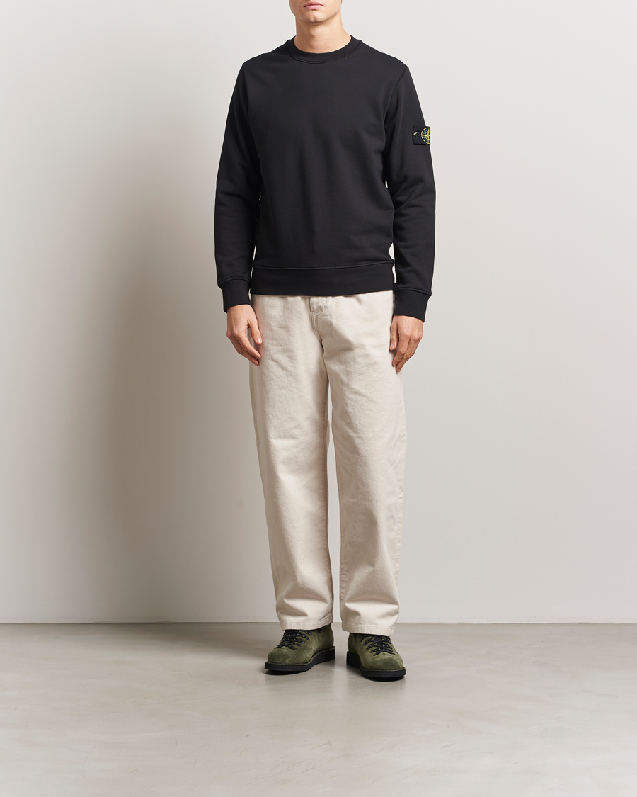 Herre | Trøjer | Stone Island | Garment Dyed Fleece Sweatshirt Black