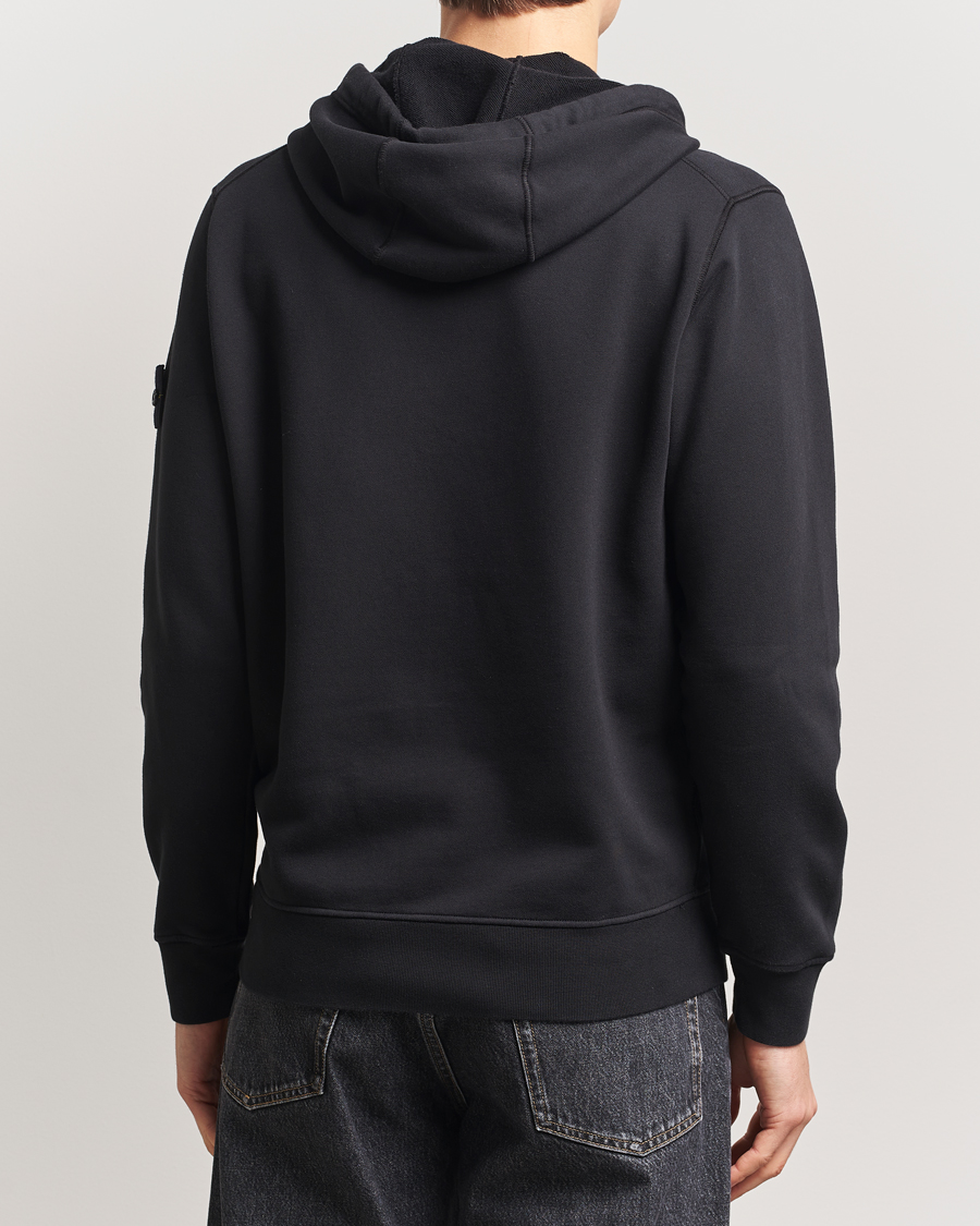 Herre | Trøjer | Stone Island | Garment Dyed Fleece Full Zip Hood Black
