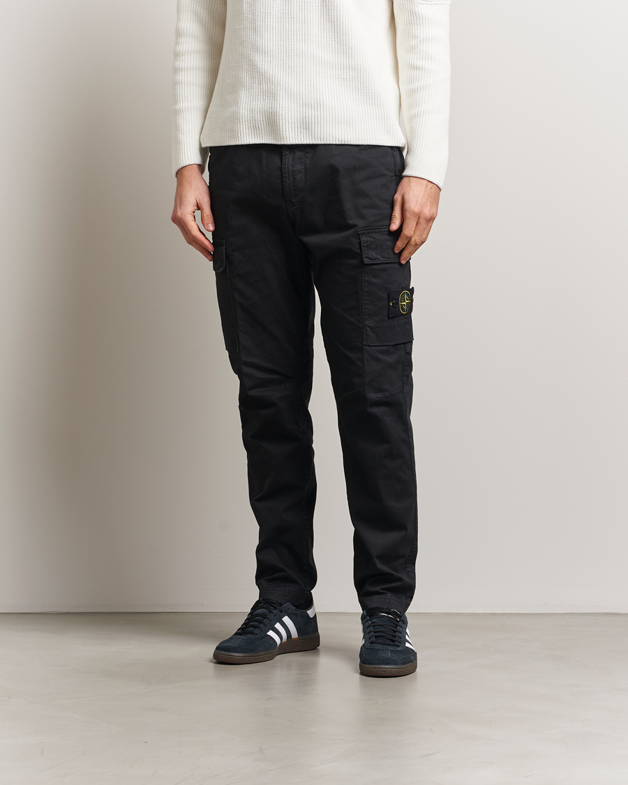 Herre | Bukser | Stone Island | Stretch Twill Cargo Pants Black