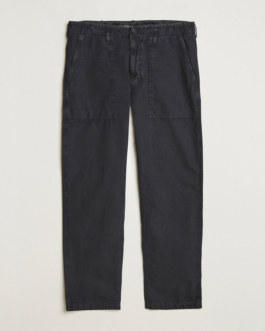 Herre | Bukser | Stone Island | Brushed Cotton Canvas Fatigue Pants Navy Blue