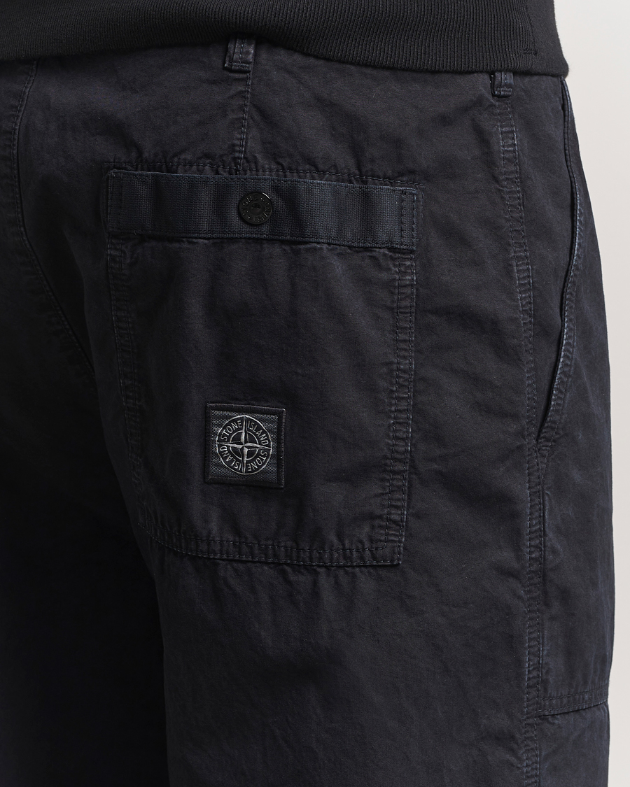 Herre | Bukser | Stone Island | Brushed Cotton Canvas Fatigue Pants Navy Blue