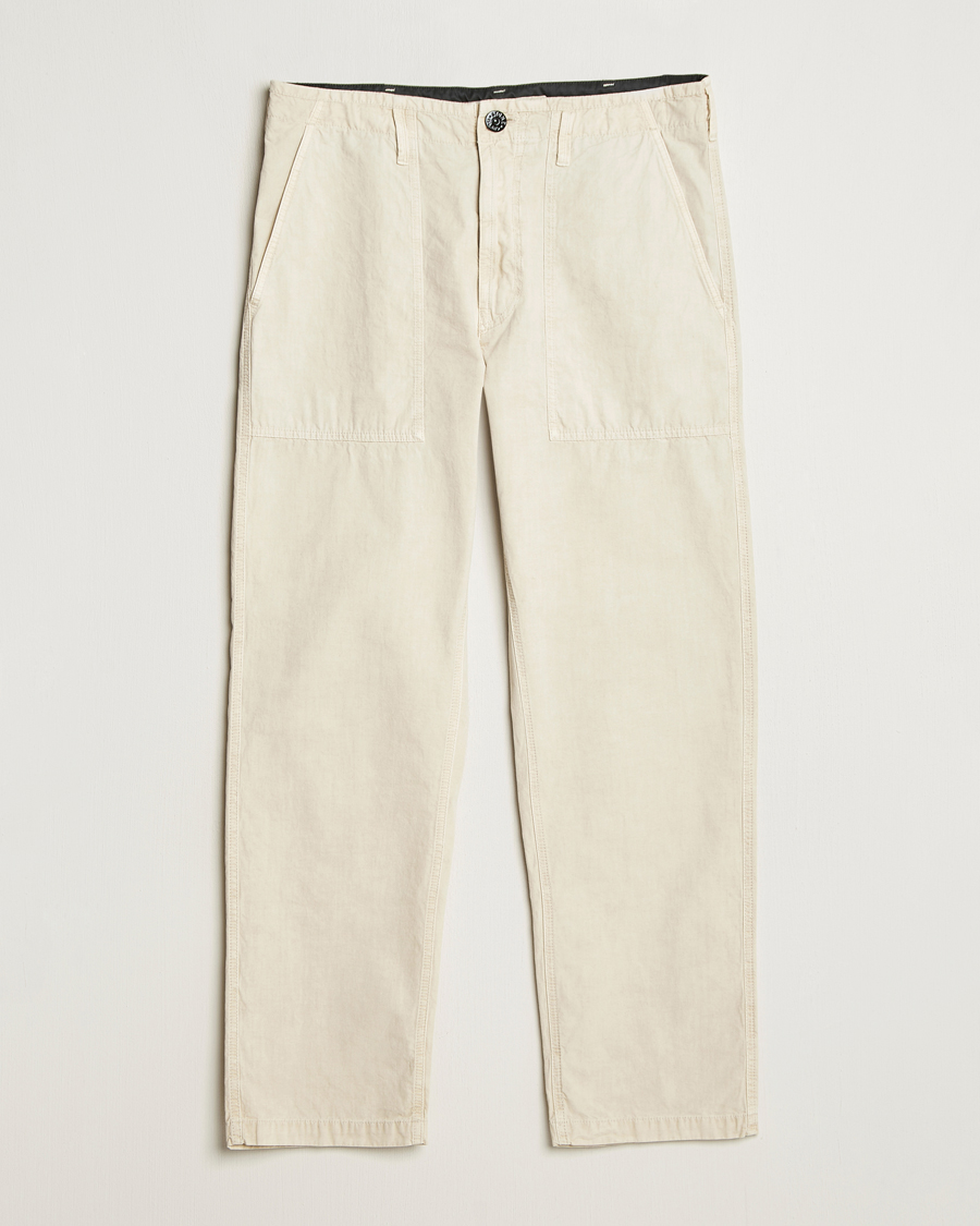 Herre | Bukser | Stone Island | Brushed Cotton Canvas Fatigue Pants Sand