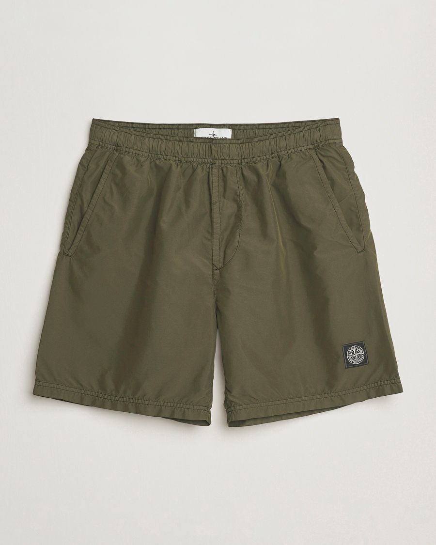 Herre | Badebukser | Stone Island | Brushed Nylon Swimshorts Military Green