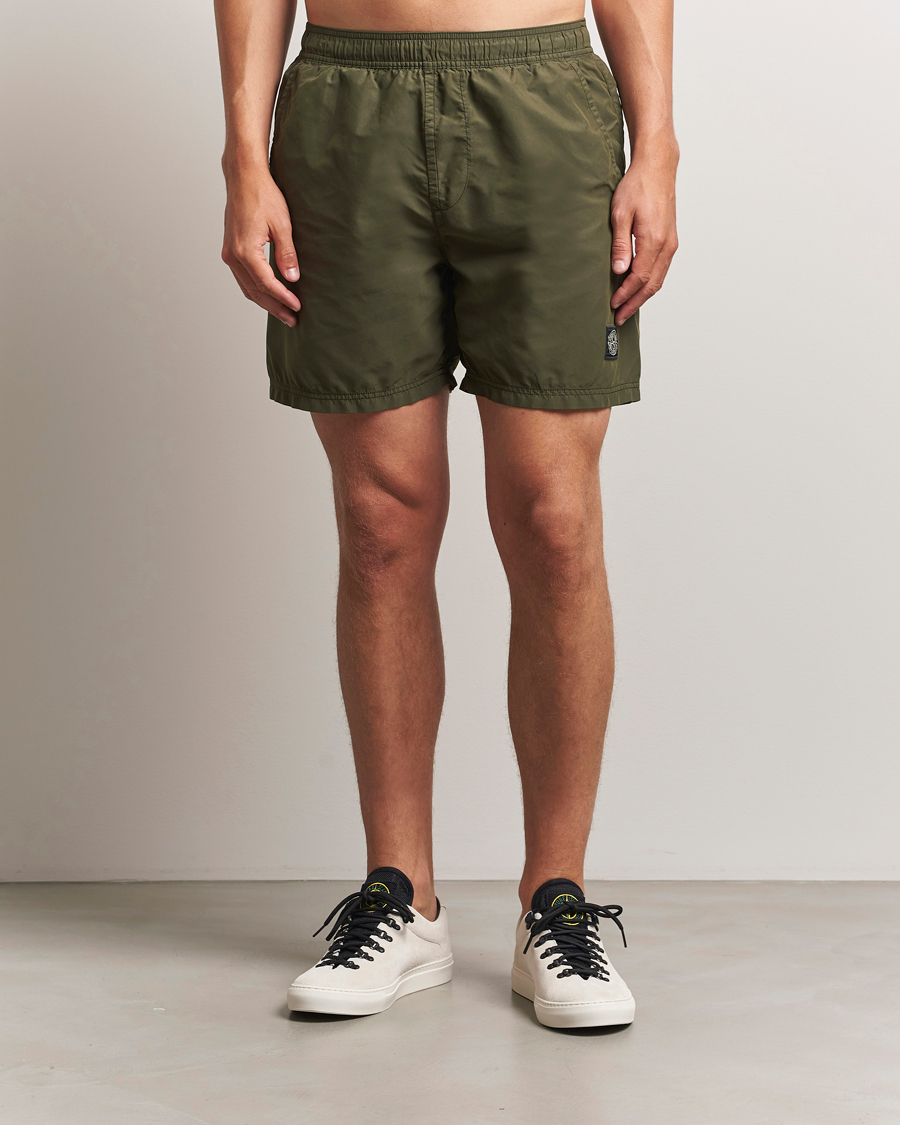 Herre | Badebukser | Stone Island | Brushed Nylon Swimshorts Military Green