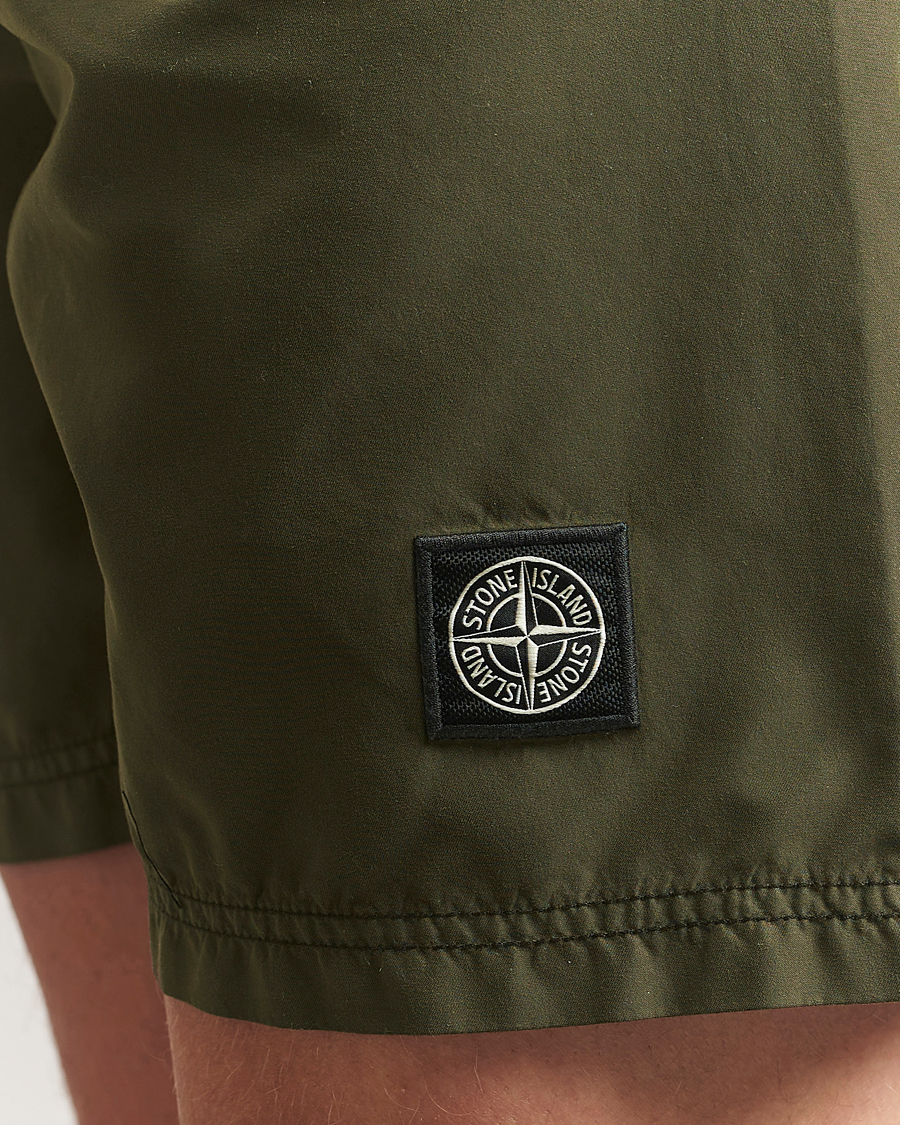Herre | Badebukser | Stone Island | Brushed Nylon Swimshorts Military Green
