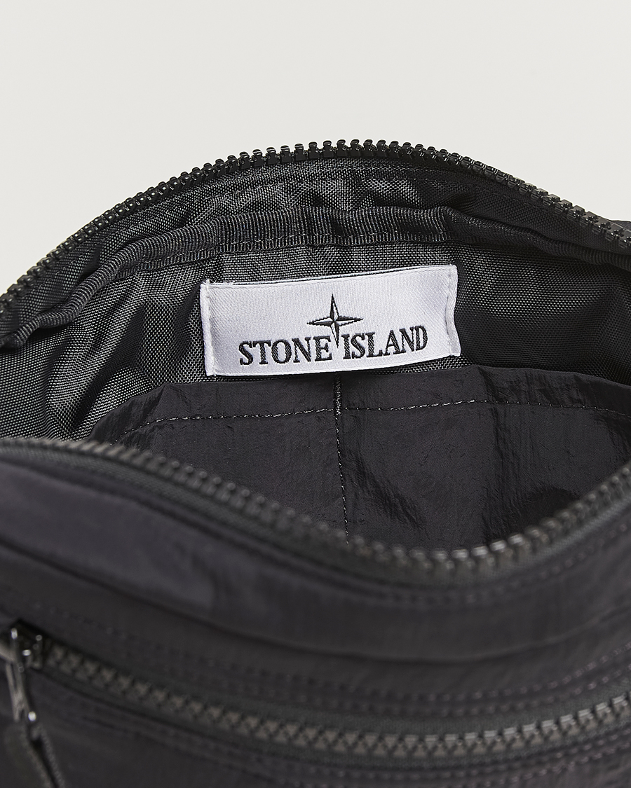 Herre | Stone Island Nylon Metal Pouch Black | Stone Island | Nylon Metal Pouch Black