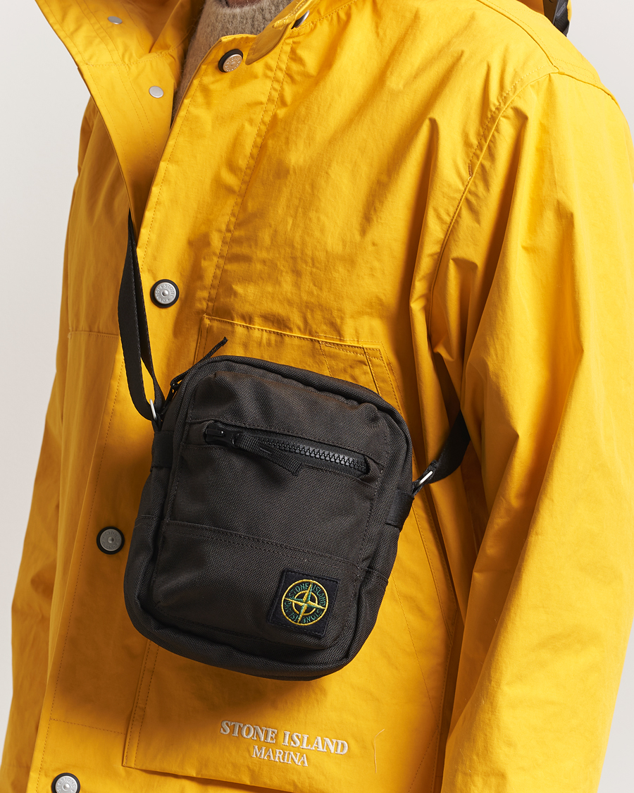 Herre | Tasker | Stone Island | Cordura Cross Body Bag Lead Grey