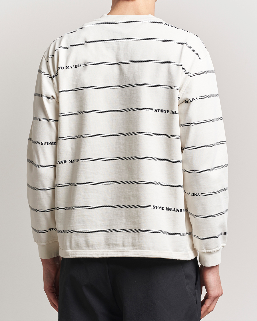 Herre | Trøjer | Stone Island | Marina Striped Cotton Sweatshirt Ivory