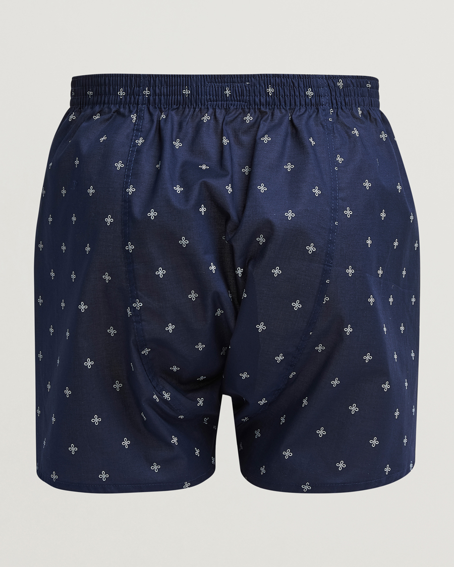 Herre | Undertøj | Derek Rose | Classic Fit Woven Cotton Boxer Shorts Navy