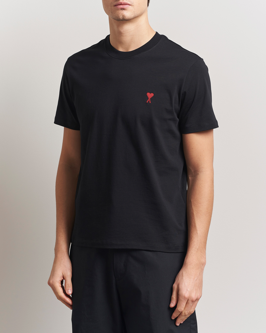 Herre | T-Shirts | AMI | Heart Logo T-Shirt Black
