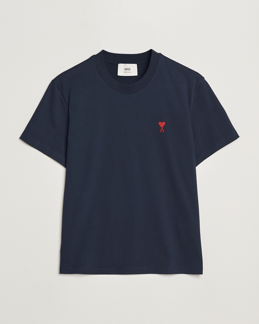 Herre | T-Shirts | AMI | Heart Logo T-Shirt Night Blue