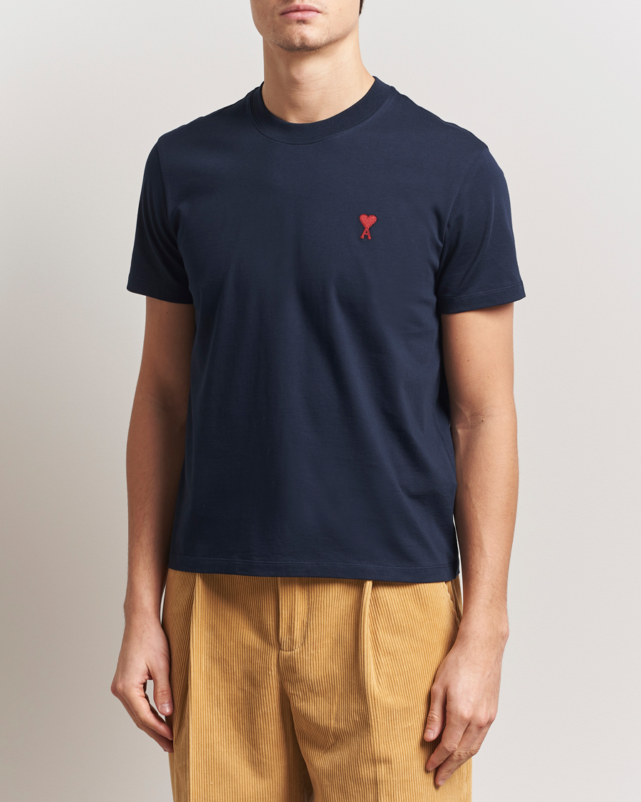 Herre | T-Shirts | AMI | Heart Logo T-Shirt Night Blue