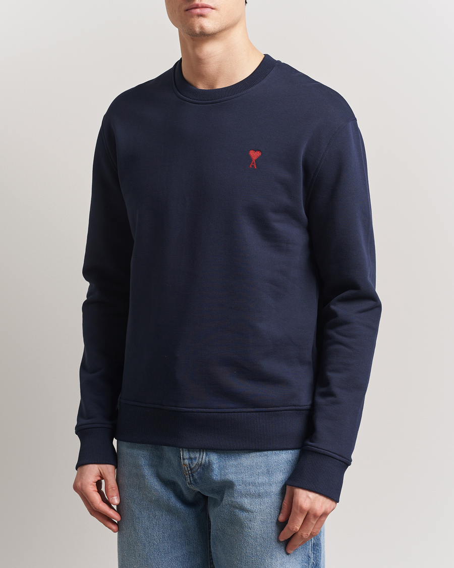 Herre | Trøjer | AMI | Heart Logo Sweatshirt Night Blue