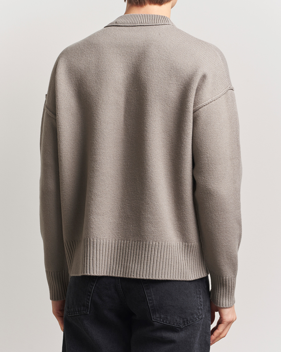 Herre | Trøjer | AMI | Big Heart Wool Sweater Ash
