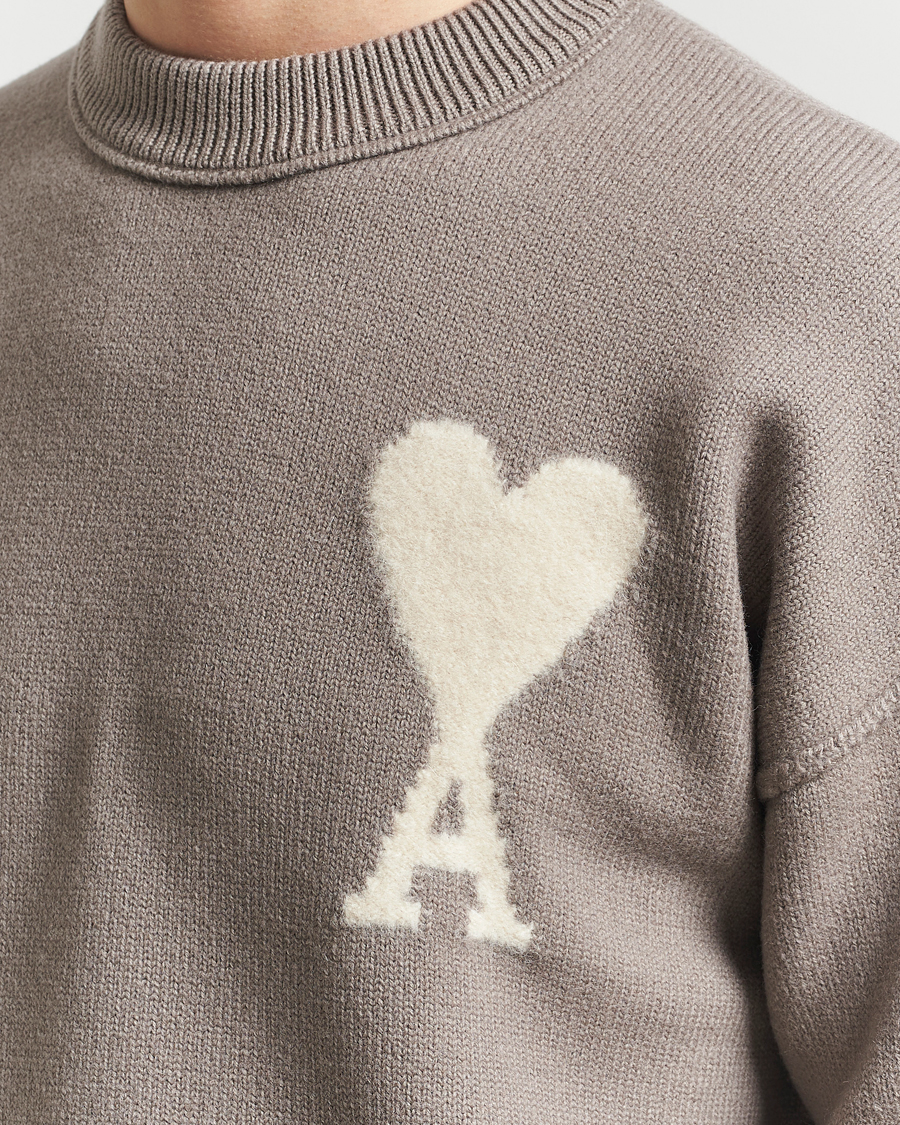Herre | Trøjer | AMI | Big Heart Wool Sweater Ash