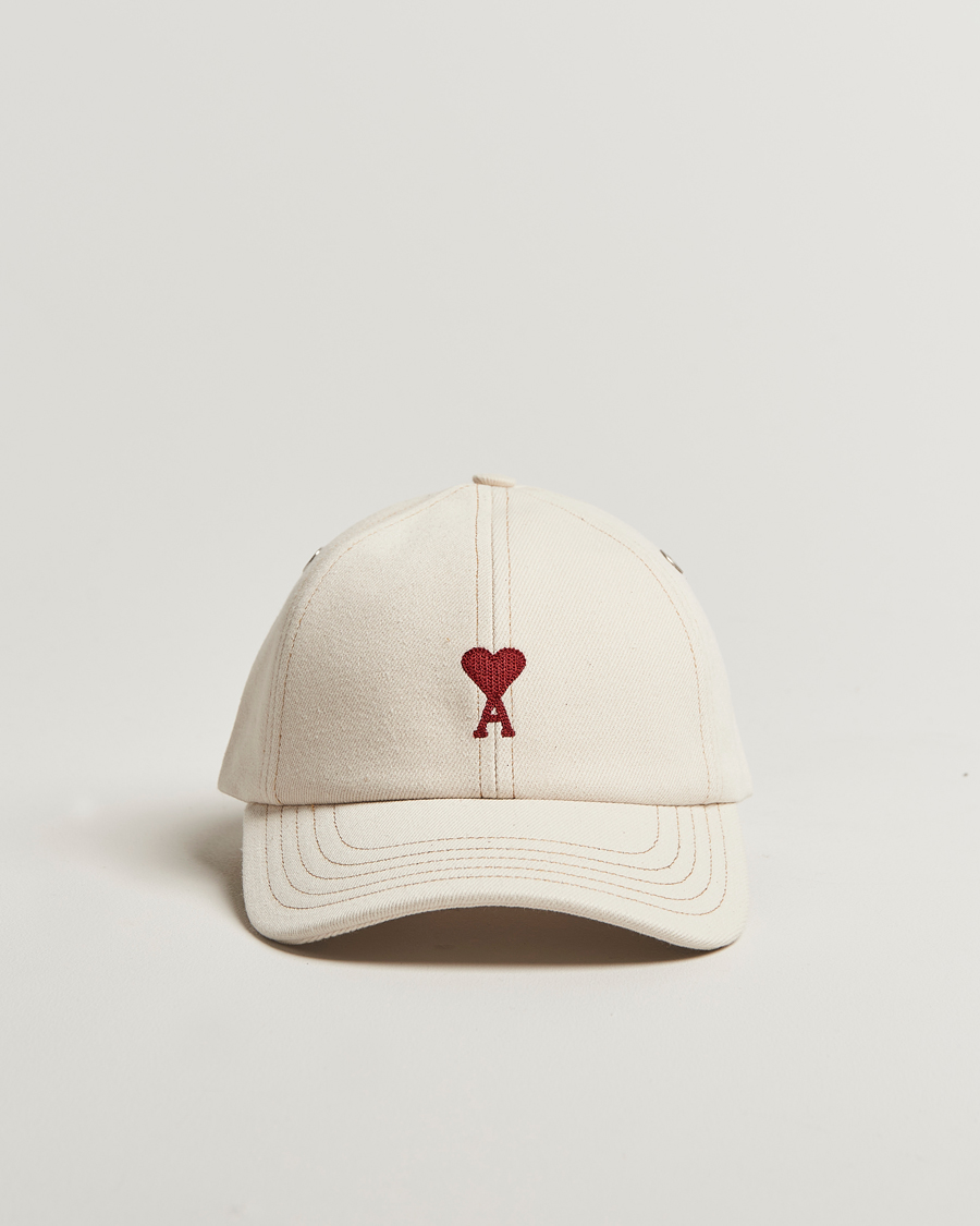 Herre | AMI Heart Logo Cap White Cream | AMI | Heart Logo Cap White Cream