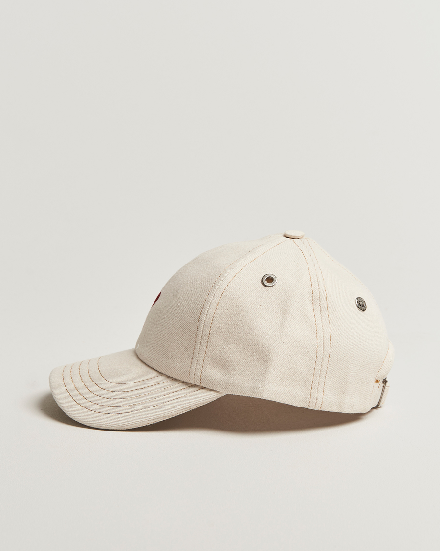 Herre | AMI Heart Logo Cap White Cream | AMI | Heart Logo Cap White Cream