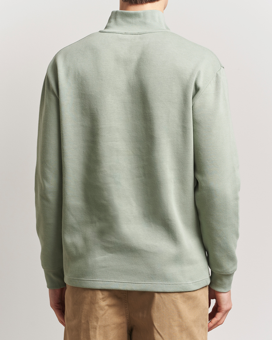 Herre | Trøjer | Armor-lux | Camionneur Cotton Half Zip Sweater Shadow Green