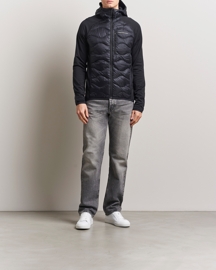 Herre | Jakker | Peak Performance | Helium Down Hooded Hybrid Jacket Black