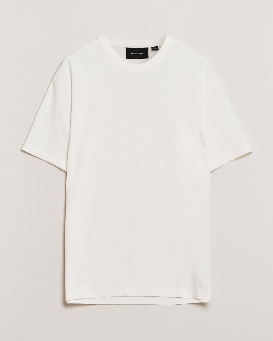 Herre | T-Shirts | Peak Performance | Heavy Cotton Crew Neck T-Shirt Off White