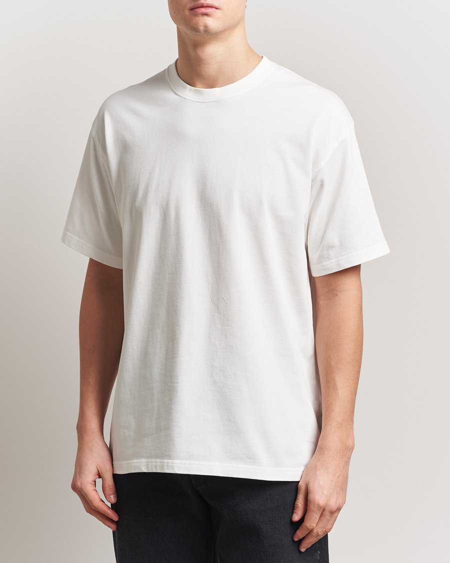 Herre | T-Shirts | Peak Performance | Heavy Cotton Crew Neck T-Shirt Off White