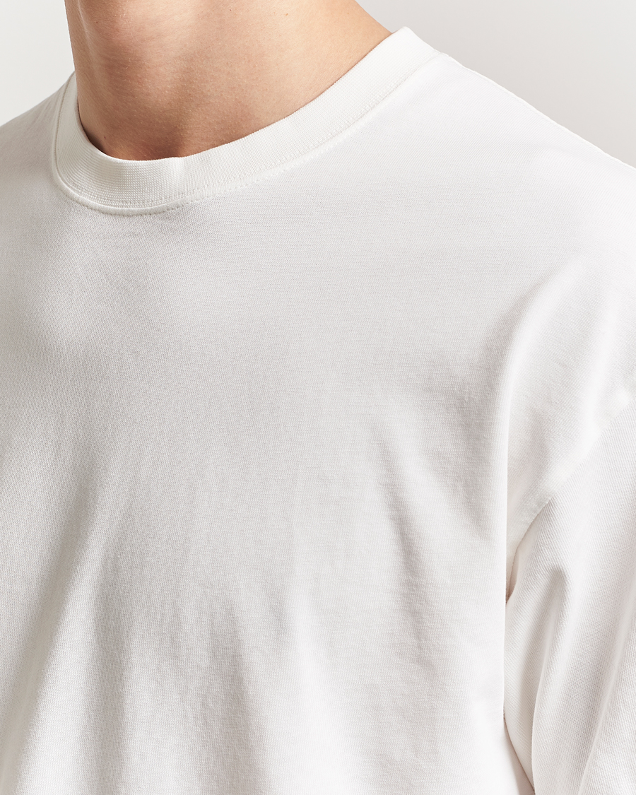 Herre | T-Shirts | Peak Performance | Heavy Cotton Crew Neck T-Shirt Off White