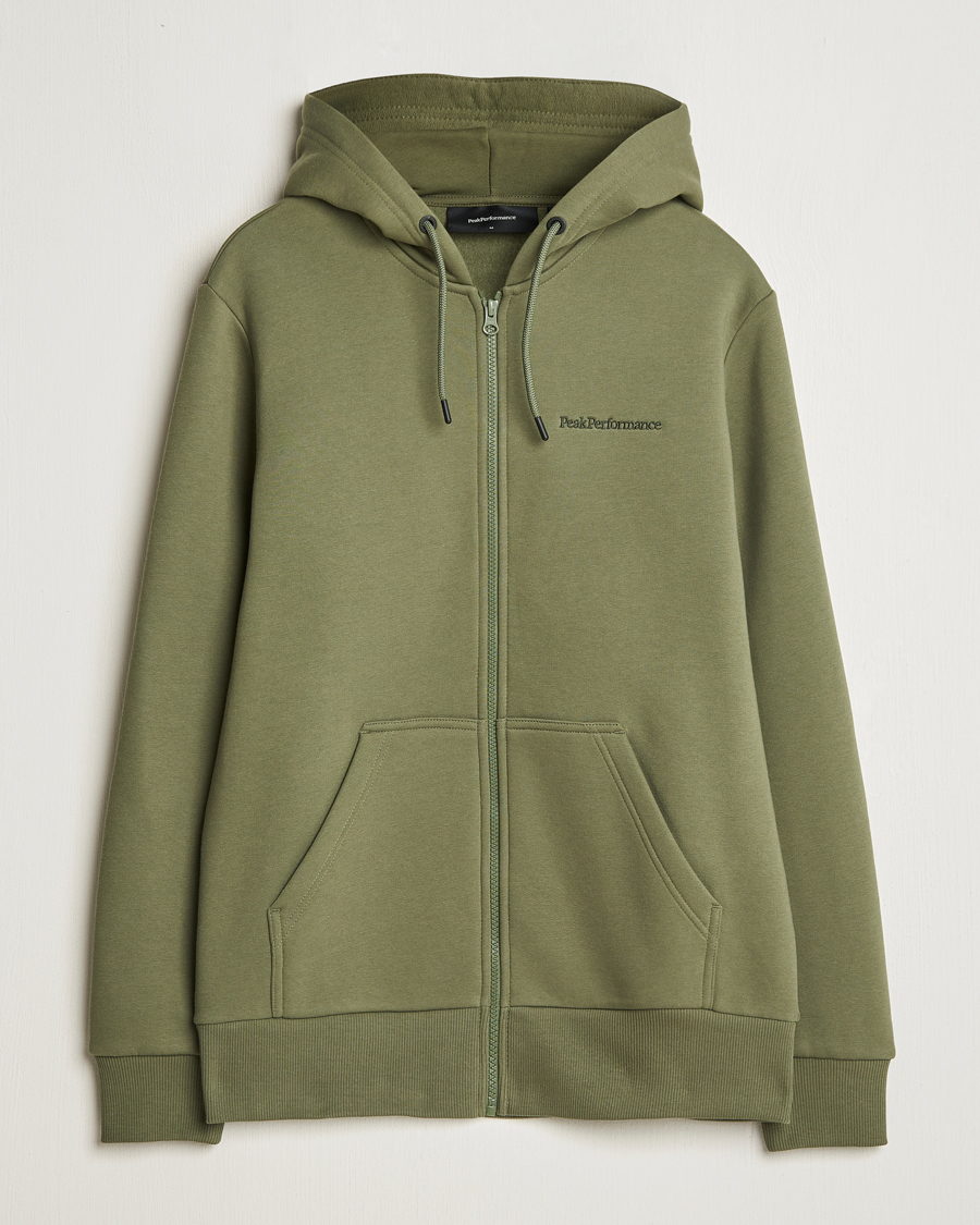 Herre | Trøjer | Peak Performance | Original Full Zip Hoodie Pine Needle